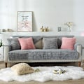 Miniatyrbild 1 av 4: Modern enkel plysch soffa kudde, universell all-inclusive varm tjock soffa överdrag, tatami fönsterkarm kudde(Grå, 70*210)