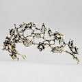 Miniatyrbillede 3 af 5: Krone Ornament Brude Bryllup Tilbehør Enkel Legering Retro Blomster Brude Elektroplettering Kjole