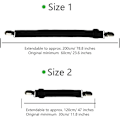 Miniatyrbilde 2 av 5: Sett med 4 sengetøytilbehør Justerbar lakenstrekker Elastisk sengetøystropp, for sengetøy, sofa, strykebrett - 30 cm til 120 cm, svart