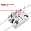 Miniatyrbild 4 av 5: Enfasig DC-AC Solid State Relä SSR-40DA 40A Ingångsspänning 3-32V DC Utgångsspänning 24-380V AC