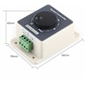 Miniatyrbillede 3 af 5: 12V Motorhastighedsregulator, PWM Motorhastighedsregulator Pulsbreddemodulation DC10-60V 20A Vandtæt Skal Ephe Cisea
