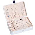 Miniatyrbillede 1 af 5: Piao smykkeskrin arrangør til kvinder pige kone ideel gave, dobbelt smykkeskrin display øreringe armbånd ring halskæde