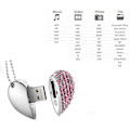Miniatyrbillede 2 af 5: Hjerteformet U-disk (16GB pink diamant hjerte)