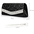 Miniatyrbild 4 av 5: Glittrande Silver Handväska för Kvinnor, Glitter Brud Clutch Väska för Bröllop A916-736 Gold