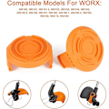 Miniatyrbilde 2 av 5: WORX WA6531 GT Ugressfjerner Reservedel Verktøy Ugressfjerner Spolehetter (3 Stykker) for Hage, Utendørs