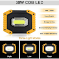 Miniatyrbild 5 av 5: Laddningsbar LED 30W 2000 LM Byggarbetsplats Arbetslampa 3 Lägen Bärbar Lykta USB LED Flood Light för Camping, Bygg