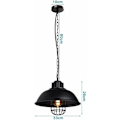 Miniatyrbillede 5 af 5: Industriel Pendellampe, Ø33CM Industriel Lysekrone Loftlampe Metal Skærm Dekoration Belysning E27 til Stue K