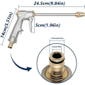 Miniatyrbillede 3 af 5: Metal Vandpistol, Højtryks Have Sprøjte, Nem Flow Kontrol Knap - 100% Metal - Have Græs Vandning