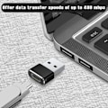Pikkukuva 4 / 5: USB-C naar USB-A-sovitin 3-pakkauksessa, tyypin C USB-A-laturimuunnin Apple Watch 7:lle, iPhone 11 12 13 Pro Max SE 3, 14