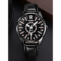 Miniatyrbillede 4 af 5: Mænds Vandafvisende Nyt Mode Læderur - Sort - 49mm