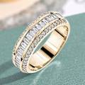 Miniatyrbillede 3 af 5: Mode Fidget Ring med Rhinestone Indlæg, All Match Smykker, Kvinders Finger Ring til Daglig Brug US 11