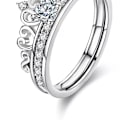 Miniatyrbilde 4 av 5: Legering Ring Solid Avtakbar Krone Avtakbar Krone Dame Ring Til Bryllup Platinum US 9
