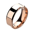 Miniatyrbillede 2 af 4: 1 stk Ring Unisex Rustfrit Stål Spejl Let Finger Ring Til Bryllup Silver US 9