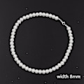 Miniatyrbillede 1 af 5: 2022 Ny Trendy Imitation Pearl Halskæde Mænd Temperament Simple Håndlavet 8mm 55cm