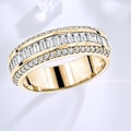 Miniatyrbillede 5 af 5: Mode Fidget Ring med Rhinestone Indlæg, All Match Smykker, Kvinders Finger Ring til Daglig Brug US 7