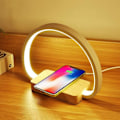 Miniatyrbillede 1 af 5: Trådløs opladningsbordlampe uden USB-adapter, multifunktionel bordlampe, natlampe, mobiltelefon, velegnet til soveværelset