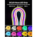 Miniatyrbilde 2 av 5: LED-lysstripe 12v neon lysstripe 6*12mm 5m sett (Isblå)