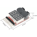 Miniatyrbillede 3 af 5: 1S-8S Batteritester, RC Batterialarm Buzzer Lipo Checker med LED til Lipo, Li-ION, Li-Fe Batteri Fonepro