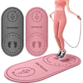 Pikkukuva 5 / 5: Hyppynaruharjoitusmatto - 6mm/8mm paksu hiljainen melunvaimennushyppynarumatto, kestävä ja liukumaton matto, sopii jooga- ja pilatesharjoitteluun Pink 126*60*8MM