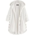 Miniatyrbild 1 av 2: Vit 4XL plus-size fleece-huvtröja för kvinnor white 4XL