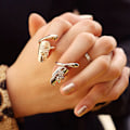 Miniatyrbillede 5 af 5: 1 stk Fingernegl Ring Polering Rhinestone Legering Legering Fingernegle Ring Til Fest Silver