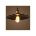 Miniatyrbillede 2 af 3: 36cm E27 Industriel Hængende Lampe Retro Lysekrone Sort Skærm Loftlampe Armatur Til Stue Køkken Bar 1stk