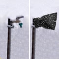 Miniatyrbild 4 av 5: Vattenkransskydd mot frost, frostskydd för utomhuskran, billigt, vinterpåse för kran (2 st svarta 22*18 cm),