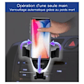 Miniatyrbillede 3 af 5: Billader til trådløs bil, induktiv trådløs billader til telefonholder til CD-slot, Iphone, Samsung, Huawei, LG (sort)-