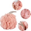 Miniatyrbillede 3 af 5: Loofah Brusebadssvamp 50g Mesh Boldsvamp 4 Faste Farver til Badning Mænd Kvinder - 4 Pakker Loofah Rengøringssvamp Bad