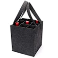 Miniatyrbilde 2 av 5: Gjenbrukbare handleposer for reiser, camping og piknik, perfekt gave til vinelskere 9 bottles Dark gray