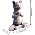 Miniatyrbillede 5 af 5: Stenhave-Statue, Kat Buddha Ornament, Udendørs Meditation Kat Statue, Meditation Kat Statue til Hjemmedekoration, Udendørs