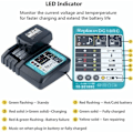 Miniatyrbillede 4 af 5: 3A DC18RC erstatnings Li-Ion-oplader til Makita 14,4V~18V BL1830 BL1840 BL1850 BL1815 BL1430 LXT400 EU hurtigoplader