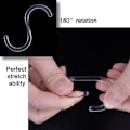 Miniatyrbild 2 av 5: Piao 30-pack Duschdraperiringar Gardin C-ringar Hängare Badrumsdraperi Loop Clip Slide (transparent) Colorless