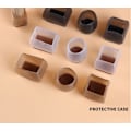 Miniatyrbillede 5 af 5: Skridsikre Filtdæksler til Bord- og Stolben Lyddæmpende Skammelben Dæksler 10 stk. (Stor Transparent Kvadrat)