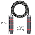 Miniatyrbillede 2 af 5: Hoppetov, Kuglelejer Tangle-fri Hurtig Hastighed Kabel Springtov, Justerbare Springtov Black   Black Red