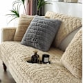 Miniatyrbillede 1 af 3: Moderne enkel plys sofasæde, universel all-inclusive varm tyk sofasæde, tatami karnap pude(Kamel, 90*90)