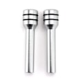 Miniatyrbillede 1 af 5: Sølvfarvede 2 stk. Bil Lastbil Indvendig Dør Lås Knapper Træk Stifter Aluminium Legering Dør Lås Stifter