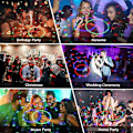 Miniatyrbilde 3 av 5: LED Discokule 51 LEDer 12W 7 Farger Discolampe Partylys RGB Lyseffekt Scene Belysning Partylys Dekorasjon [Energiklasse A]