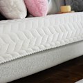 Miniatyrbild 1 av 5: Modern minimalistisk soffa kudde, bekväm plysch soffa kudde överdrag (vit beige, 70*210),