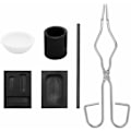 Miniatyrbillede 1 af 5: Pcs Sølvgrafit Digel Smeltebrænder Kit Grafit Digel Cutter Tang Grafit Smelte Skål Omrøring Stang Cylind
