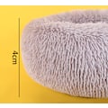 Miniatyrbillede 2 af 5: Dyremøbler Dyne til kæledyr Rund plys kæledyrs seng Diameter 60 Mørkegrå