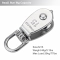 Miniatyrbillede 3 af 5: 6*To M15 rustfrit ståltrisse husholdningstrisse hængende ring fastgørelse holdbar trisse