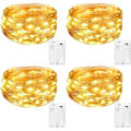 Miniatyrbild 1 av 5: Fairy Lights [4-pack], Mini Batteridrivna Fairy Lights 5m 50 LED Inomhus och Utomhus Dekorationsbelysning för Sovrum Jul