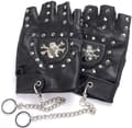 Steampunk Gothic Vintage Läder Captain Fingervantar