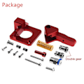 Miniatyrbillede 5 af 5: Dobbelt Gear Ekstruder, Fungerer Med Creality Ender 3 Cr 10 Cr 10 Pro Cr 10s Tornado Opgraderet Aluminium Drive Feed Til 3D Printer 1.75mm Filament