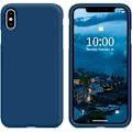 Pikkukuva 2 / 5: iPhone XS -kotelo, iPhone X -kotelo, Nestemäinen silikonikotelo pehmeällä mikrokuituvuorella, suojaava puskuri, iskunkestävä suojus