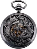 Antik Mekanisk Lommeur Lykke Dragen & Phoenix (Beste