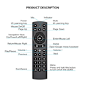 Miniatyrbild 3 av 5: 2.4g Trådlös Fjärrkontroll med Gyroskop & Röstinmatning för ATV Android Box