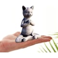 Miniatyrbillede 3 af 5: Stenhave-Statue, Kat Buddha Ornament, Udendørs Meditation Kat Statue, Meditation Kat Statue til Hjemmedekoration, Udendørs
