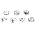Miniatyrbillede 4 af 5: 7 stk. Bohemian Vintage Punk Knuckle Midi Ringe til Kvinder - Fingersmykker Gaveæske